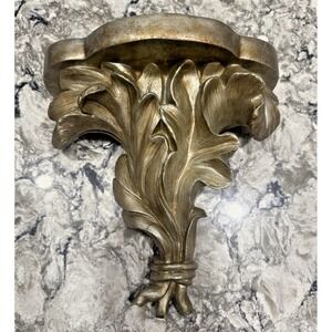 VTG Decoline Gilded Wall Shelf Handmade & Hand Painted ~ 9.75' x 10"